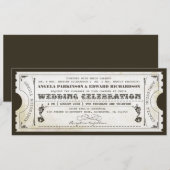 Vintage Einladungen für Hochzeiten (Vorne/Hinten)