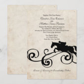 Vintage Einladungen für Hochzeiten auf Englisch (Vorne/Hinten)