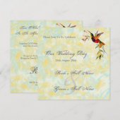 Vintage Einladungen für Hochzeiten bei Hummingbird (Vorne/Hinten)