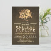 Vintage Einladungen für Hochzeiten in der Rustikal (Stehend Vorderseite)