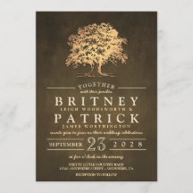 Vintage Einladungen für Hochzeiten in der Rustikal