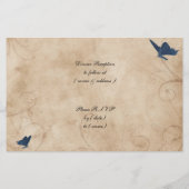 Vintage Einladungen für Hochzeiten von Schmetterli (Rückseite)