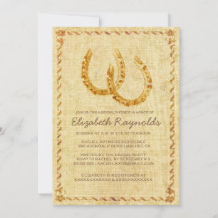 Vintage Einladungen für Hufeisen Bridal