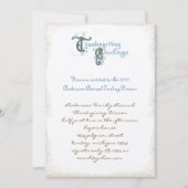 Vintage Einladungen nach Erntedank (Vorderseite)