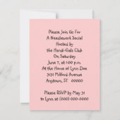 Vintage Einladungen Nadelwork Strick Crochet (Rückseite)