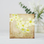 Vintage Einladungen von Plumeria leis/DIY (Stehend Vorderseite)