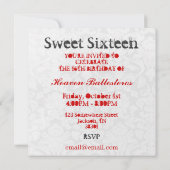 Vintage Einladungen von Red & White 16 . Geburtsta (Rückseite)