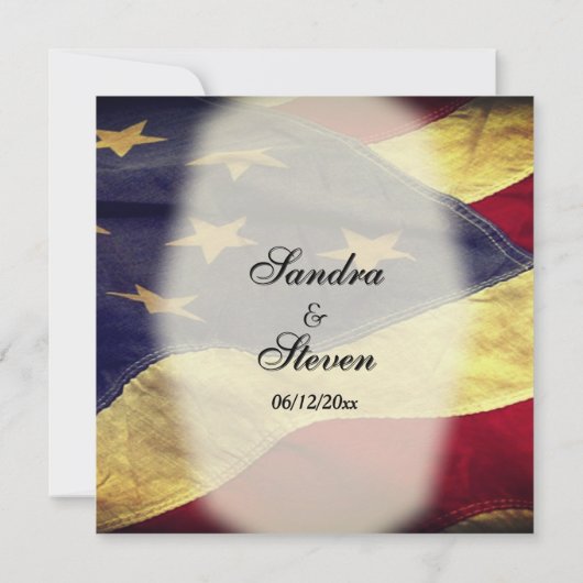 Vintage Einladungen zu Hochzeiten unter amerikanis (Rückseite)