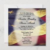 Vintage Einladungen zu Hochzeiten unter amerikanis (Vorderseite)