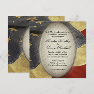 Vintage Einladungen zu Hochzeiten unter amerikanis