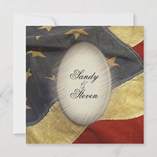 Vintage Einladungen zu Hochzeiten unter amerikanis (Rückseite)