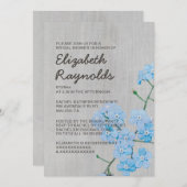 Vintage Einladungen zu vergessen-Me-Not-Bridal-Dus (Vorne/Hinten)