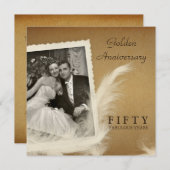 Vintage Einladungen zum Foto vor 50 Jahren (Vorne/Hinten)