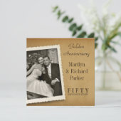 Vintage Einladungen zum Foto vor 50 Jahren (Stehend Vorderseite)
