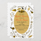 Vintage Einladungen zur Blütendusche (Vorne/Hinten)