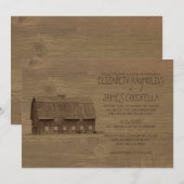 Vintage Einladungen zur Hochzeit (Vorne/Hinten)