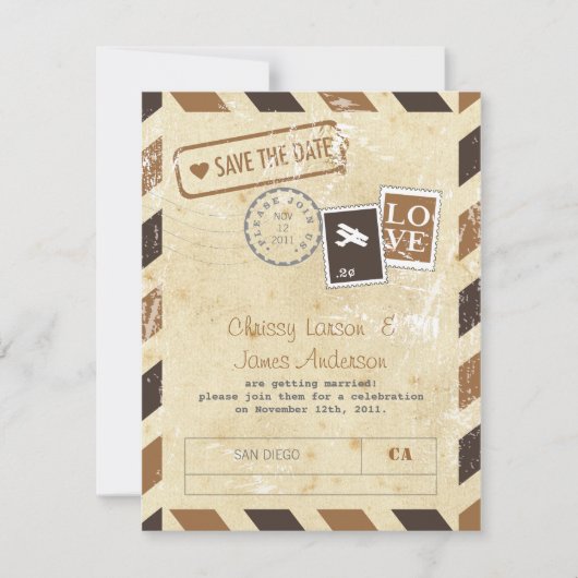 Vintage Einladungskarte (Vorderseite)