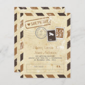 Vintage Einladungskarte (Vorne/Hinten)