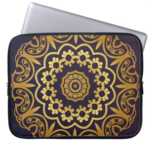 Vintage Einladungskarte mit Mandala-Muster. Deko Laptopschutzhülle