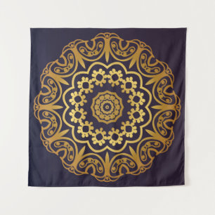 Vintage Einladungskarte mit Mandala-Muster. Deko Wandteppich