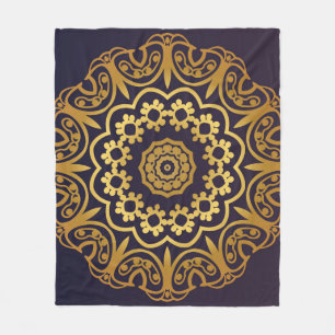 Vintage-Einladungskarte mit Mandala-Muster. Dekor Fleecedecke
