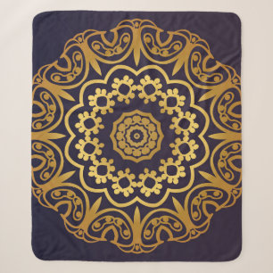 Vintage-Einladungskarte mit Mandala-Muster. Dekor Sherpadecke