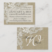 Vintage Einsteckkarte Begleitkarte (Vorne/Hinten)