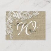 Vintage Einsteckkarte Begleitkarte (Rückseite)