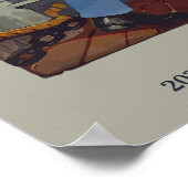 Vintage Einstellung von Schiffen Poster (Ecke)