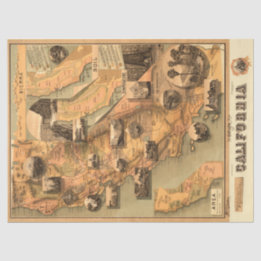 Vintage, einzigartige, restaurierte kalifornische seidenpapier