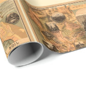 Vintage, einzigartige wiederhergestellte Karte von Geschenkpapier (Rolleneckpunkt)