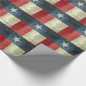 Vintage einzige Stern-Staatsflagge von Texas Geschenkpapier (Ecke)