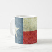 Vintage einzige Stern-Staatsflagge von Texas Kaffeetasse (Vorderseite Links)