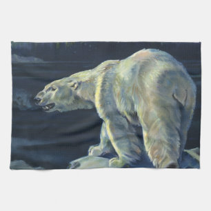 Vintage Eisbär, arktische Meerestiere Tiere Handtuch