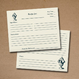 Vintage Eiscreme Brautparty Rezept Karte