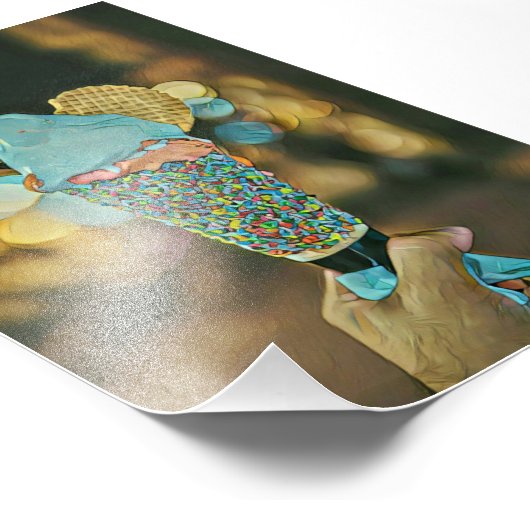 Vintage Eiscreme Fotodruck (Ecke)