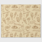 Vintage Eiscreme Geschenkpapier (Flach)