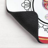 Vintage Eiscreme in einem Glasmousepad Mousepad (Ecke)