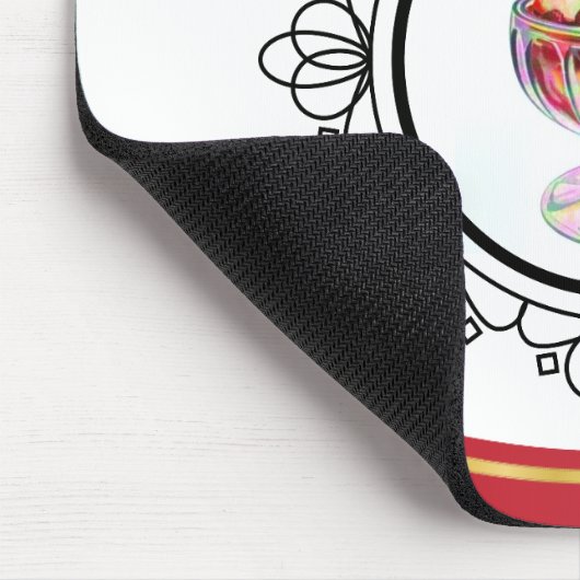 Vintage Eiscreme in einem Glasmousepad Mousepad (Ecke)