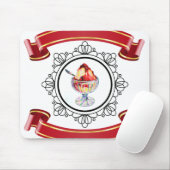 Vintage Eiscreme in einem Glasmousepad Mousepad (Mit Mouse)