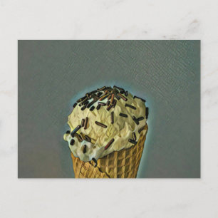 Vintage-Eiscreme-Kunst Postkarte
