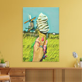 Vintage Eiscreme Leinwanddruck (Insitu (Wohnzimmer))