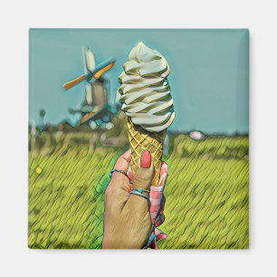 Vintage Eiscreme Magnet