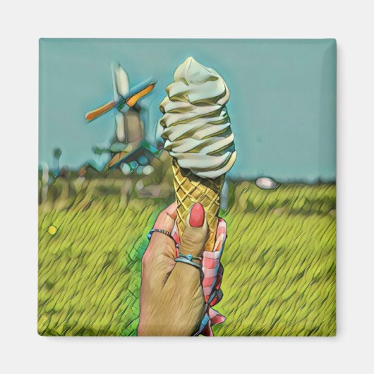 Vintage Eiscreme Magnet (Vorne)