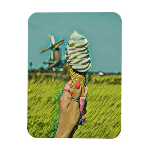 Vintage Eiscreme Magnet