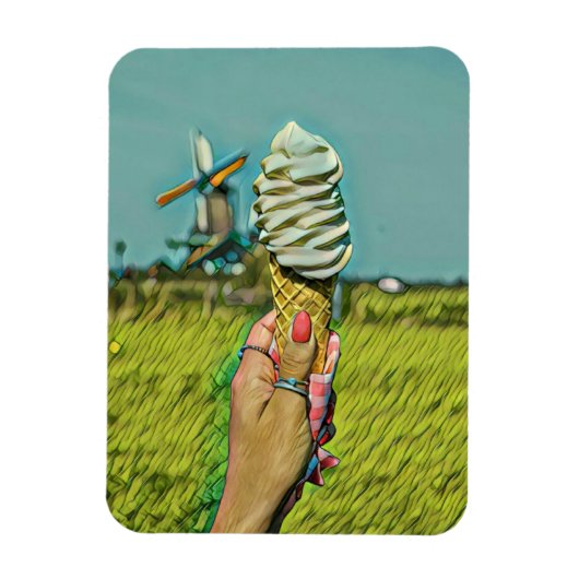 Vintage Eiscreme Magnet (Vertikal)