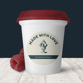 Vintage Eiscreme mit Aufkleber für die Liebe