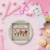Vintage Eiscreme-Platte Pappteller (Party)