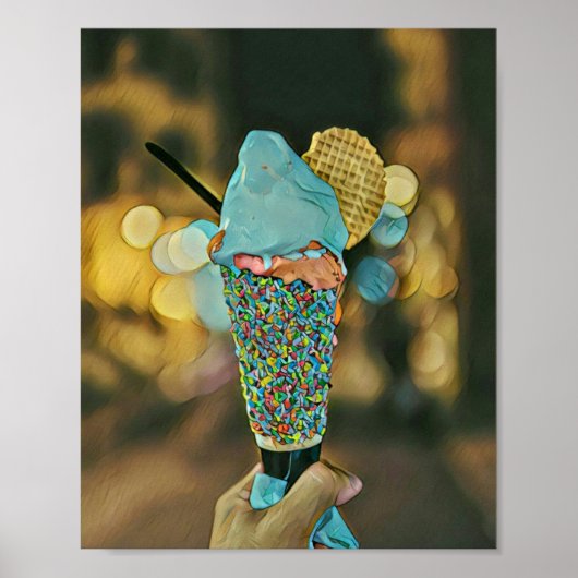 Vintage Eiscreme Poster (Vorne)
