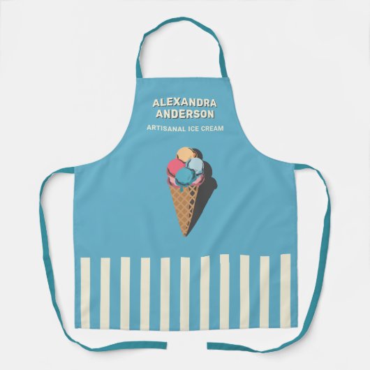 Vintage Eiscreme Schürze (Vorderseite)
